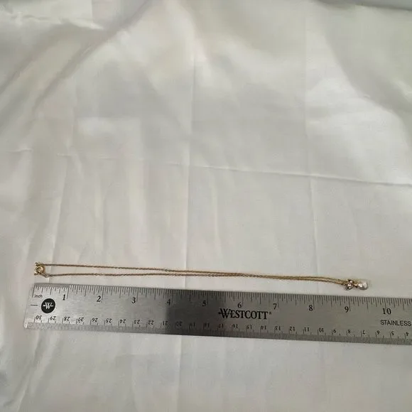 Faux Pearl rhinestone pendant necklace - Picture 8 of 10